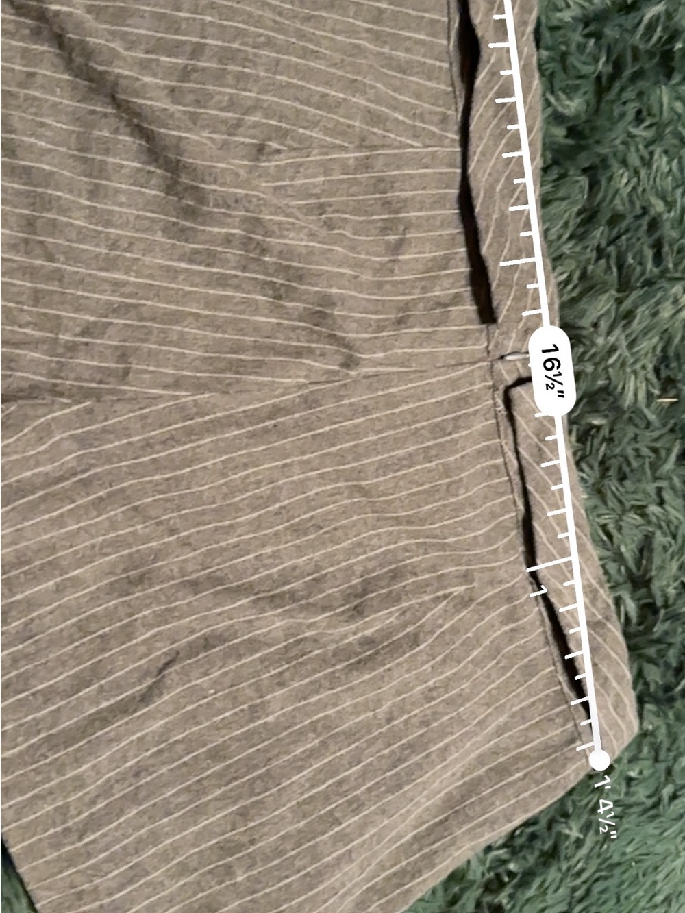 3/$25 ✨ Zara Basic Gray Pinstripe Asymmetrical Wrap Mini Skort Size L - Picture 11 of 13